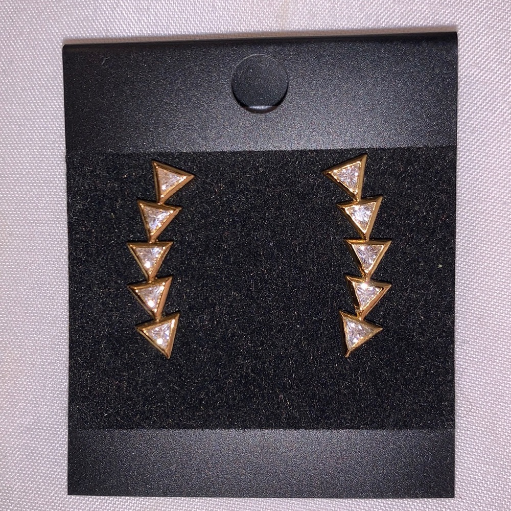 Rose gold plated ear crawlers
